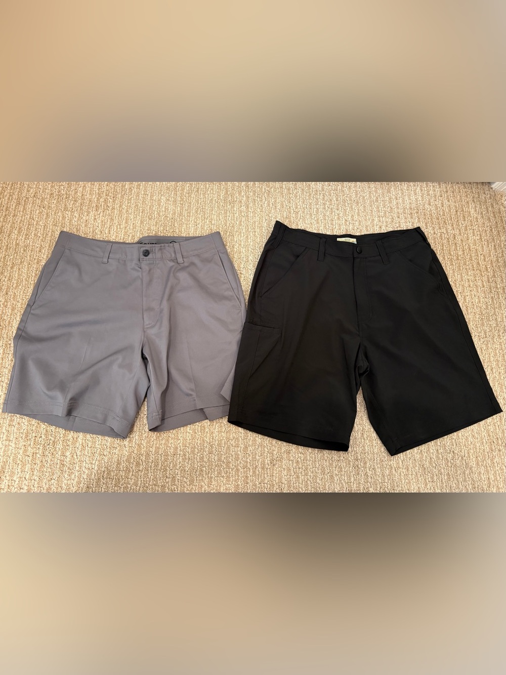 2-Men's Performance Shorts - Black & Gray, Pro-Tour and Ocean Coast
